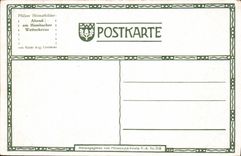 VINTAGE POSTCARD Abend Am Hambacher Wetterkreuz