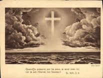 VINTAGE POSTCARD When You Pass By Water I Am