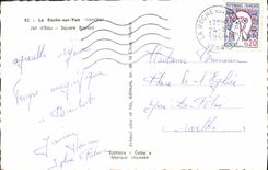 MODERN CARD the Rock On Yon Jet of water Bayard Public garden