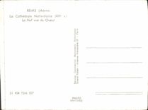 MODERN CARD Rheims the Notre Dame Cathedral the Nave Seen Of the Chorus