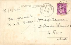 POSTAL Rennes de la VENDIMIA la puerta de Mordelaise o antes real