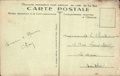 VINTAGE POSTCARD Rennes the Theater Tram