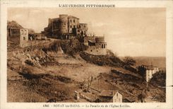 VINTAGE POSTCARD Royat Les Bains the Paradise Seen De I' Eglise Fortifiee