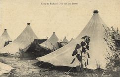 CPA Camp Du Ruchard Un Coin Des Tentes Militaria