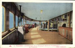 VINTAGE POSTCARD Normandy Steamer of the Transatlantic General Company steering gear