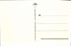 POSTAL Paquebot Normandía de la VENDIMIA de los Transatlantic General Company que una esquina del cuarto grande tiene que comer