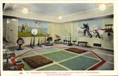VINTAGE POSTCARD Normandy Steamer of the General Company Transatlantic Room of physical culture