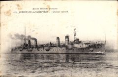 CPA Jurien De La Graviere Croiseur cuirasse Bateau