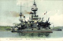 CPA Marine de Guerre Massena Cuirasse d'escadre