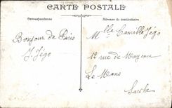 VINTAGE POSTCARD Paris the bridge with the exchange and place of Chatelet