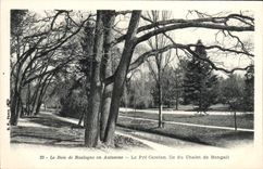 VINTAGE POSTCARD the Bois de Boulogne in Fall Prc Catelan island of the Country cottage of Bengali