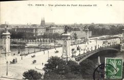 CPA Paris Vue Generale du Pont Alexandre III