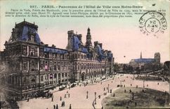 CPA Paris Panorama de L'Hotel de Ville Vers Notre Dame