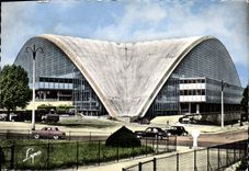 MODERN CARD Round Point of Defense Palate of the CNIT seen of the Earth Full Paris