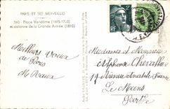 CPM Paris Et Ses Merveilles Place Vendome et colonne de la Grande Armee