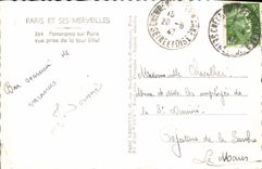 POSTAL MODERNA París y su panorama de las maravillas en París vista de la torre Eiffel