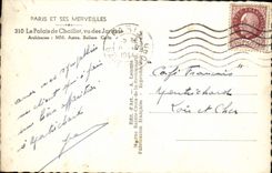 MODERN CARD Paris Its Wonders the Palate of Chaillot Seen Of the Gardens