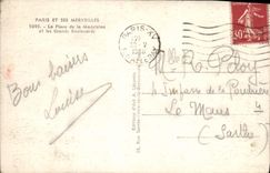 VINTAGE POSTCARD Paris And Its Wonders the Place of the Madeleine and grand boulevards