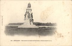 VINTAGE POSTCARD Brittany Monument of the Count de Chambord has Sainte Anne d' Auray