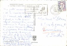 MODERN CARD Croix de Vie the Beach has Low tide