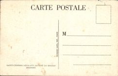 POSTAL Cyriens santo de la VENDIMIA que enmaraña delante del soldado desconocido de París