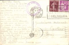 VINTAGE POSTCARD Paris the Night the Basilica of the Sacring Heart