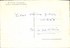 POSTAL MODERNA opinión de París el Seine Notre Dame y el panteón