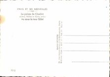 CPM Paris Le Palais de Chaillot vu sous la Tour Eiffel