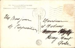 VINTAGE POSTCARD International exhibition Paris 1937 House of Switzerland