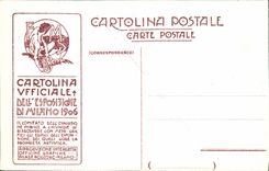 VINTAGE POSTCARD Milano 1906 PAdiglione Svizzero