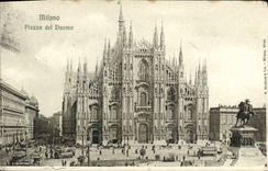 VINTAGE POSTCARD Milon Piazza del Duomo