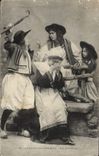 CPA La danse en Bretagne Les deux rivaus Folklore
