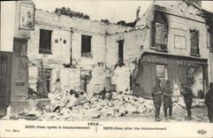 POSTAL Betz de la VENDIMIA después del bombardeo de Militaria