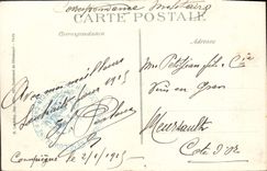 POSTAL Betz de la VENDIMIA después del bombardeo de Militaria
