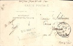 VINTAGE POSTCARD Vierzon Main courtyard professional National school