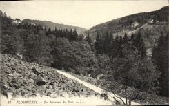 VINTAGE POSTCARD Plombieres Moraines of the Park