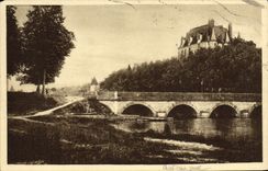 VINTAGE POSTCARD Chateauroux the Holy Bridge Christophe and the castle Raoul K