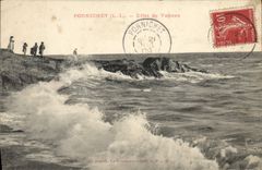 VINTAGE POSTCARD Pornichet Effect Waves
