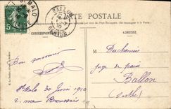 POSTAL Dinard de la VENDIMIA la creciente oleada de la playa