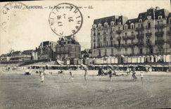 VINTAGE POSTCARD Cabourg the Beach has Low tide