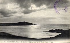 CPA Saint Lunaire Le Decolle Effet de Nuit Sur La Garde Guerin Cachet Fer a cheval