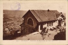 VINTAGE POSTCARD Heavy Funicular of the Peak of Jer Train station higher