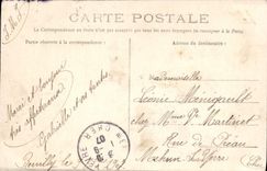 Castillo de Reuilly de la POSTAL de la VENDIMIA de Ferte después del fuego