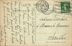 VINTAGE POSTCARD Of the Game preserve has Champigny Panorama of the Bridge and the slopes of Chennevieres Castle of the Stage