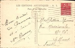 VINTAGE POSTCARD Paris Operated Large staircase