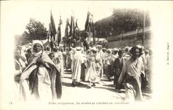 CPA Fetes religieuses les arabes se rendant au marabout