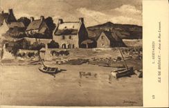 CPA Ile De Brehat Anse de Ros Losquet Seevagen