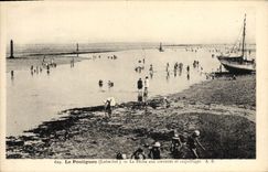 VINTAGE POSTCARD Pouliguen Fishing with shrimps and shells