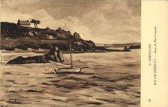 CPA Ile De Brehat Anse de Ros Losquet Seevagen