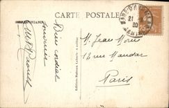 VINTAGE POSTCARD In Auvergne On the Footbridge